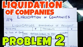 4 Liquidation of Companies  Problem 2 By Saheb Academy  BCOM  BBA  CA INTER [upl. by Anceline]