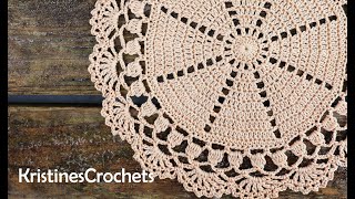 How To Crochet Easy Round Doily Placemat [upl. by Schertz]