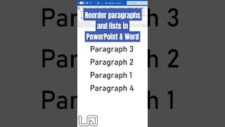 Simple reordering of paragraphs and lists in PowerPoint and Word [upl. by Rufe]