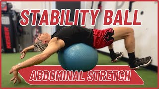 Stability Ball Abdominal Stretch  Abdominal Stretches Exercises  Stability Ball Workout [upl. by Hsreh]