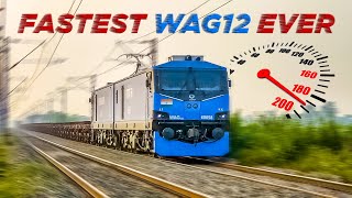 Indias Most Powerful Locomotive quotWAG12quot Fastest Speed Ever Recorded  WAG12  Indian Railways [upl. by Yelad]