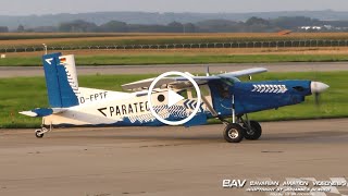 Pilatus PC6 Turbo Porter  Paratec DFPTF  landing at Memmingen Airport [upl. by Leeland357]