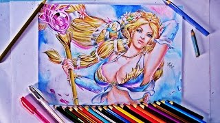 Speed Drawing  Aphrodite  SMITE [upl. by Ariuqahs]