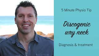 5 minute Physio Tip  Discogenic wry neck diagnosis and treatment [upl. by Bittencourt672]