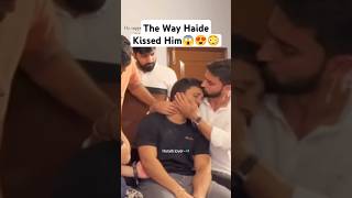 The Way Haider Kissed Him is Amazing😳😍😍 rajabfamily rajab raja ghazalrajabbutt94ihaiderr [upl. by Darn]