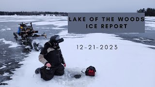 Lake of the Woods Ice Report 12212023 [upl. by Pierette814]