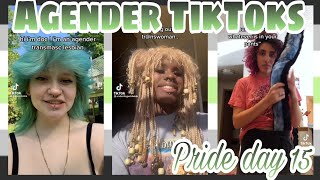 Agender TikToks  Pride day 15 [upl. by Airdnat]