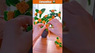 🌺VERY SIMPLE WAY🌺 to make Osmanthus from pipe cleaner flowers diyflowersdiy florist tips [upl. by Arvin]