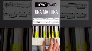 LUDOVICO EINAUDI  UNA MATTINA Piano Tutorial [upl. by Dorina793]