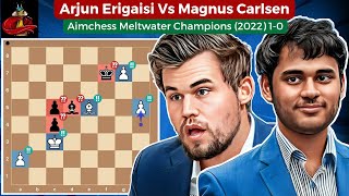 Arjun Erigaisi Vs Magnus Carlsen • Aimchess Meltwater Champions 2022 [upl. by Giustina]