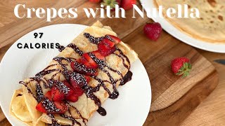 How to Make Crepes  Easy Recipe with Nutella Strawberries and Bananas Shorts [upl. by Puiia]