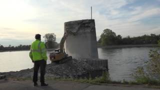 Abriss der Brücke in Gernsheim 2015RiedLorschHeppenheimBiblisEinhausenBiebesheim [upl. by Rodina]