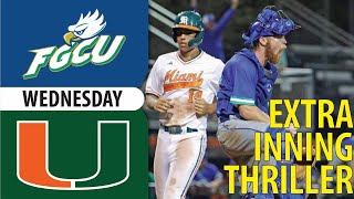 FGCU vs Miami Baseball Highlights  20 RUN EXTRA INNING THRILLER  College Baseball Highlights 2024 [upl. by Eirrac297]