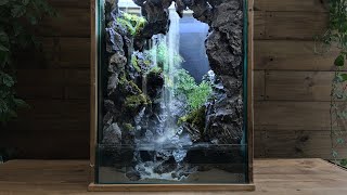 how to build a cave waterfall  Paludarium  Aquaterrarium [upl. by Irbmac]