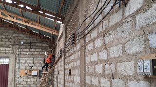 Three 3 Phase Industrial Wiring Using MCCB  Building In Ghana [upl. by Areht]