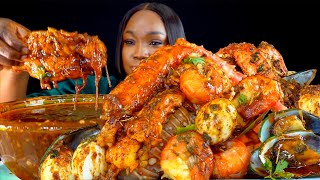 KING CRAB SEAFOOD BOIL MUKBANG  DESHELLED  SEAFOOD BOIL MUKBANG  Seafood  Mukbang [upl. by Newol844]