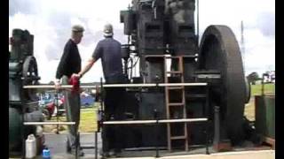 3 TON FLYWHEEL COLDSTARTUP  Trimpley Steam Rally 2 Aug 09 Vic amp Roger Starting the Petter [upl. by Aerdnak]