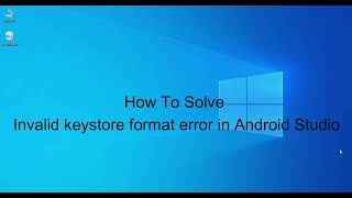 How to solve Invalid Keystore format error in Android Studio [upl. by Rodriguez]