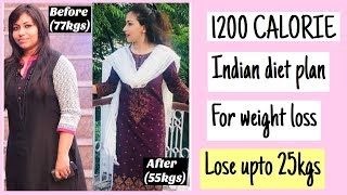 1200 CALORIE INDIAN DIET PLAN  WHAT I ATE TO LOSE 25KGS OF WEIGHT  Azra Khan Fitness [upl. by Asilak]