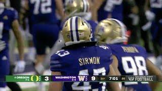 Jackson Sirmon Washington LB 43 Vs Oregon 2021 [upl. by Ynnus]