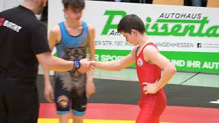 Wrestling  Ringen DM 2023 Jugend A 45 kg Freestyle Burkhardt  Ouharzoune [upl. by Ackler585]