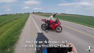 Triumph Daytona 675 with Competition Werkes GP Exhaust Flyby [upl. by Ogilvie]