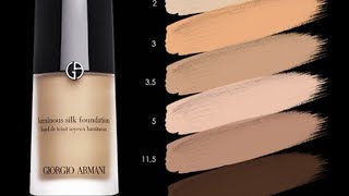 GIORGIO ARMANI LUMINOUS SILK FOUNDATION SHADE 5 REVIEW UrduHindi [upl. by Anawahs597]