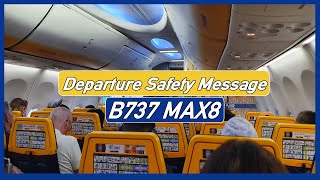 Ryanair Safety Demo 737800 and 8200 MAX [upl. by Ulises]