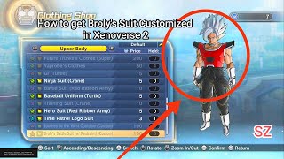 HOW TO GET BROLYS BATTLE SUIT CUSTOMIZED FOR CAC IN XENOVERSE 2 [upl. by Anilra914]