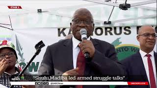 2024 Elections  Zuma addresses MK Party supporters at Electoral Court in Bloemfontein [upl. by Rhpotsirhc]