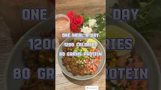 1200 calories 80 grams Protein One Meal A Day Menu  Vegetarian MexicanInspired Menu fitfood [upl. by Aeriell563]