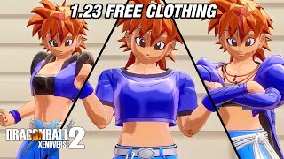 VERSION 123 ALL NEW FREE CLOTHING IN XENOVERSE 2  DLC 18 [upl. by Ezirtaeb]