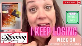 Slimming World Weigh in  week 28 slimmingworld weightloss weighinday weightlossjourney [upl. by Emoreg377]