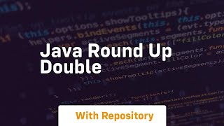 java round up double [upl. by Webber631]