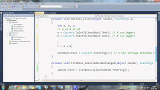 Visual C  03  ListBox Kullanımı [upl. by Gelman]