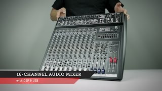 16 Channel Audio Mixer  Monoprice Quick Look [upl. by Laband]