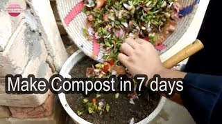 How to make compost in 7 days  how to make compost from kitchen waste [upl. by Levison]