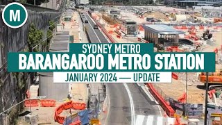 Barangaroo Station Sydney Metro — January 2024 [upl. by Anikram349]