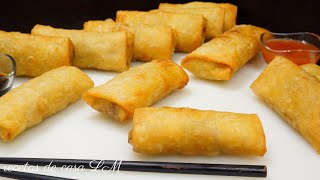 ROLLITOS DE PRIMAVERA CON MASA CASERA RECETA FÁCIL Y CON TODOS LOS TRUCOS [upl. by Auqeenwahs]