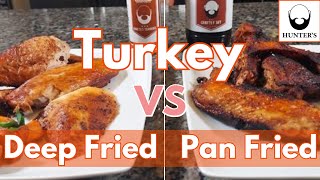 Fried Turkey Battle  Deep Fried vs Pan Fried  Friedturkey tabithabrown [upl. by Alekat]