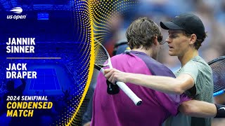 Jannik Sinner vs Jack Draper Condensed Match  2024 US Open Semifinal [upl. by Eal]