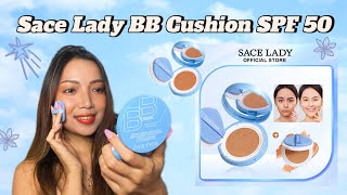 SACE LADY BB CUSHION REVIEW AND DEMO  is it worth it [upl. by Sharron]