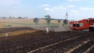 Pożar zboża na polu [upl. by Melan]