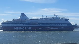 Viking line MS Viking Cinderella leaving Tallinn [upl. by Anikes]