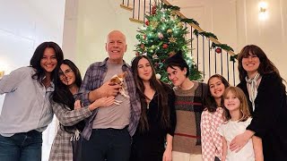 Bruce Willis All Smiles With Ex Demi Moore Wife Emma and Daughters for Holiday Pics [upl. by Hayila]