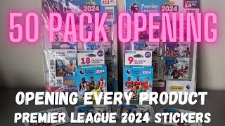 OPENING EVERY PRODUCT from the PANINI PREMIER LEAGUE 2024 STICKER COLLECTION premierleague panini [upl. by Teresina281]