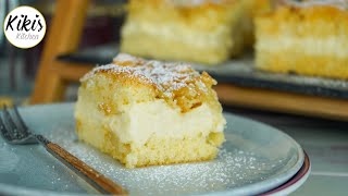 Bienenstich vom Blech  Bienenstich Blechkuchen  Biskuit mit Mandeldecke und PuddingVanillecreme [upl. by Hermann]