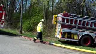 North Rose Fire Dept tanker filling operation [upl. by Ben845]