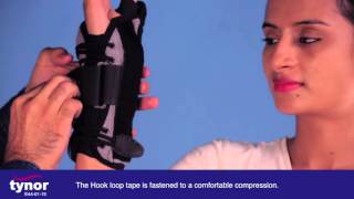 How to wear Tynor wrist splint with thumb [upl. by Shaddock]