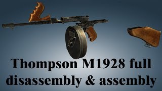 Thompson M1928 full disassembly amp assembly [upl. by Harman]